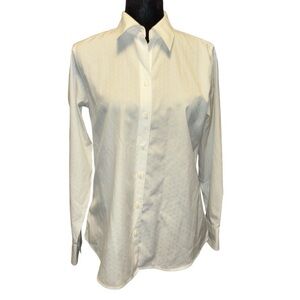 Eddie Bauer 100% Cotton Wrinkle Resistant Blouse w Pattern